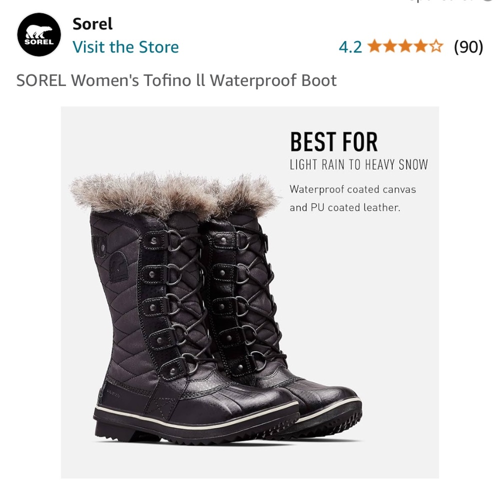 Winter boot, Sorel Women’s Tofino Water proof boot